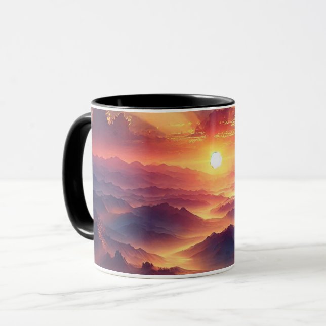Caneca Bebida de manhã com um toque de sol. (Frente Esquerda)