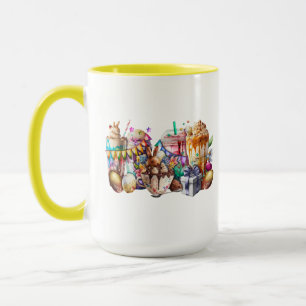 Caneca Bebidas De Café Com Rico De Páscoa