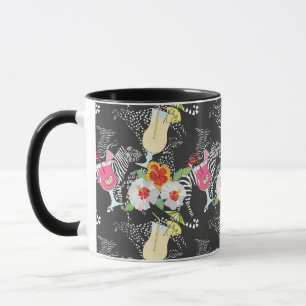 Caneca Bebidas tropicais com animais
