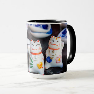 Caneca Beckoning - figurinos de gatos
