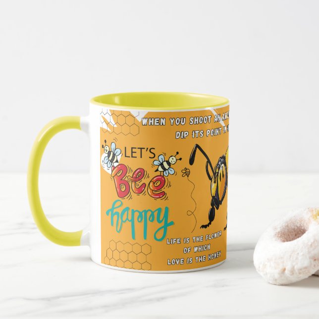 Caneca Bee happy (Com Donut)
