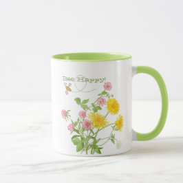 Caneca Bee Happy Wildflower