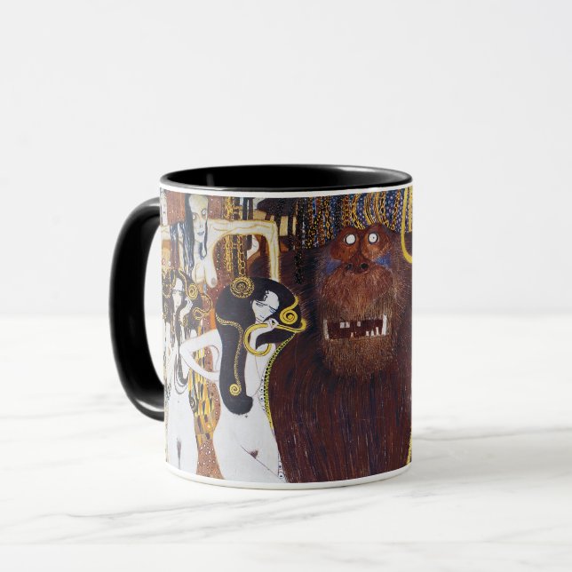 Caneca Beethoven Frieze (detalhe), Gustav Klimt (Frente Esquerda)