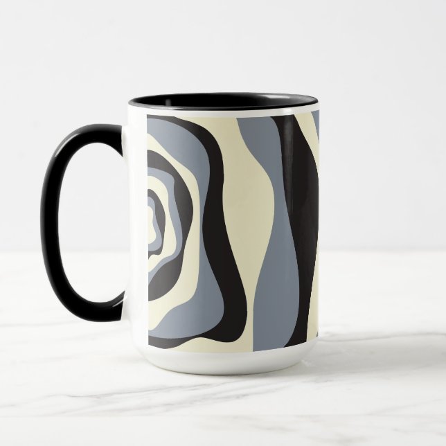 Caneca Bei e Fluxo 4 em Preto, Cinza e Creme (Esquerda)