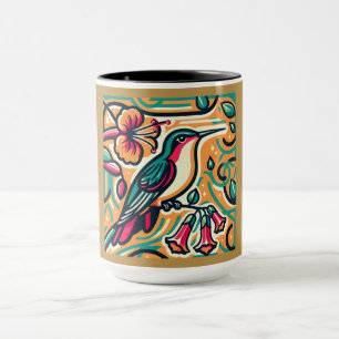 Caneca Beija-flor Art Déco