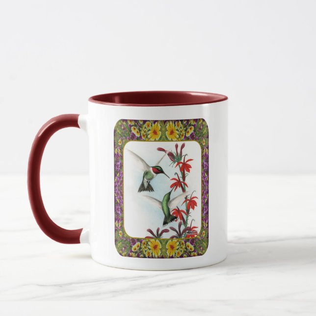Caneca Beija-flores e Flores #5 (Esquerda)