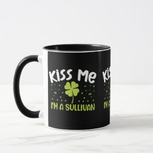 Caneca Beije Me Eu Sou Um Sullivan - Sobrenome Sullivan