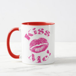Caneca Beije-me! Lábios Rosas