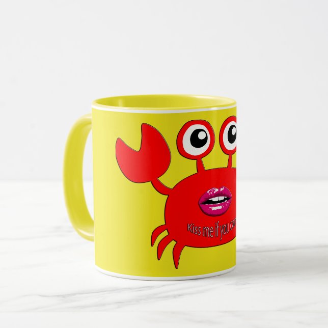 Caneca Beije-me se puder Mug (Frente Esquerda)