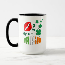 Caneca Beije-me, sou Dia de São Patrício irlandês