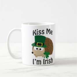 Caneca Beije-me Sou Irlandês Hedgehog