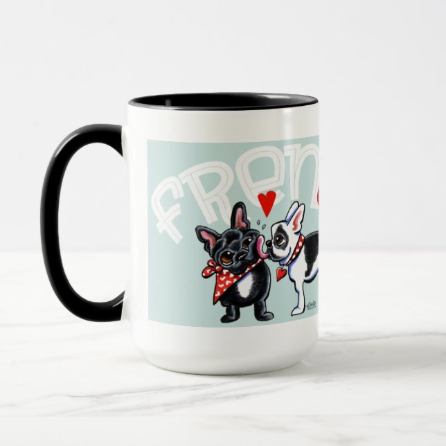 Caneca Beijo Bulldog Francês (Esquerda)