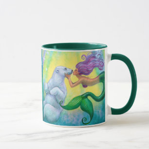 Caneca Beijo do urso polar da sereia