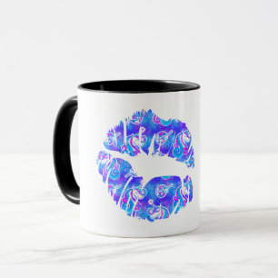 Caneca BEIJO LÁBIOS Metálico Roxo Iridescente UNICORN