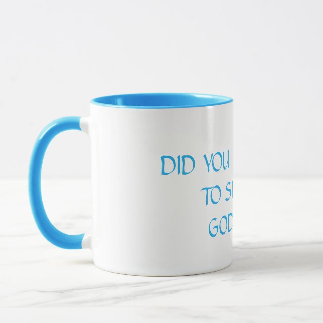 Caneca Bela Bela Mug Belo Questão na Turquesa (Esquerda)