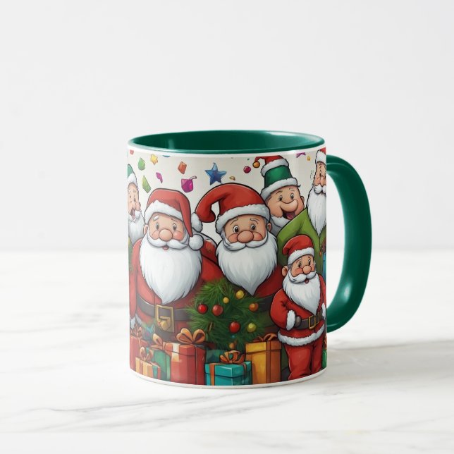 Caneca Bela charge de Natal Santa Clause Mug (Frente Esquerda)