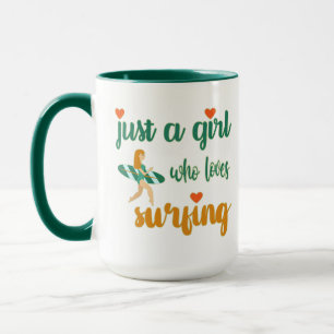 Caneca Bela citação de verão Apenas uma garota que adora