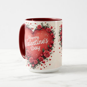 Caneca Bela Coleção de Luxo Floral Amor Tendência