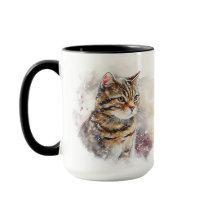 BELA COR DE ÁGUA RODADA MESA POR GATO