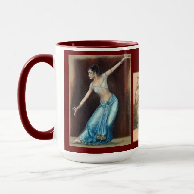 Caneca "Bela dança (Árabe Egípcio: ر ق ب ل د ي" (Esquerda)