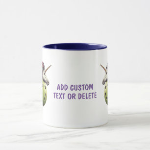 Caneca Bela Unicórnio do Esporte Pickleball Jogador de Pi