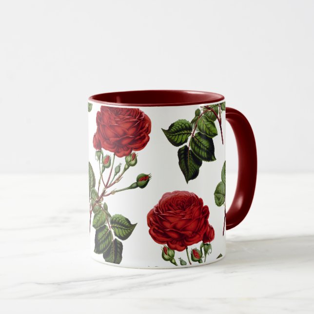 Caneca Belas Rosas vermelhas (Frente Esquerda)