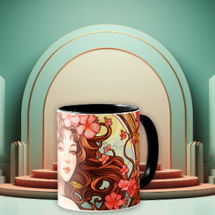 Caneca Beleza Art Nouveau de Vinhas Sussurrantes