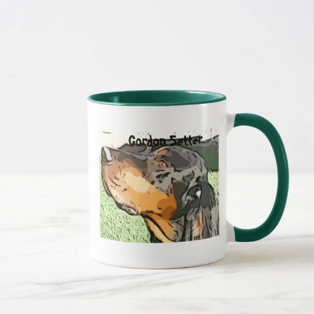 Caneca Beleza, Cérebro, Birdsense Gordon Setter Ceramc Mu (Direita)