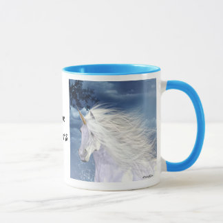 Caneca Beleza do branco do unicórnio