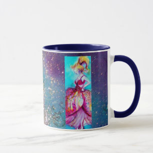 Caneca BELEZA EM VESTIDO ROSA / Planta Borboleta Mágica