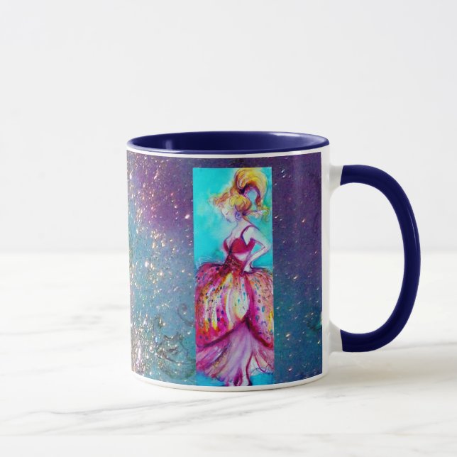 Caneca BELEZA EM VESTIDO ROSA / Planta Borboleta Mágica (Direita)