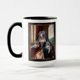 Caneca Beleza eterno De Uma Mulher Majestosa Vestindo Um