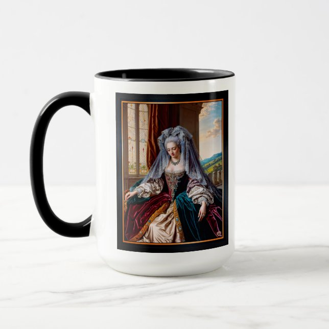 Caneca Beleza eterno De Uma Mulher Majestosa Vestindo Um 