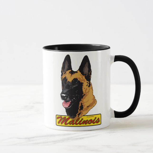 Caneca Belga Malinois Headstudy (Direita)
