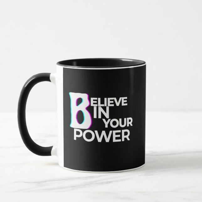 Caneca Believe in Your Power Confidence Motivation (Esquerda)
