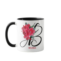 Belinda personalizável nome flores vermelhas trend