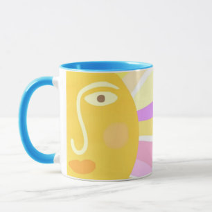 Caneca belíssima pintura por abstrato