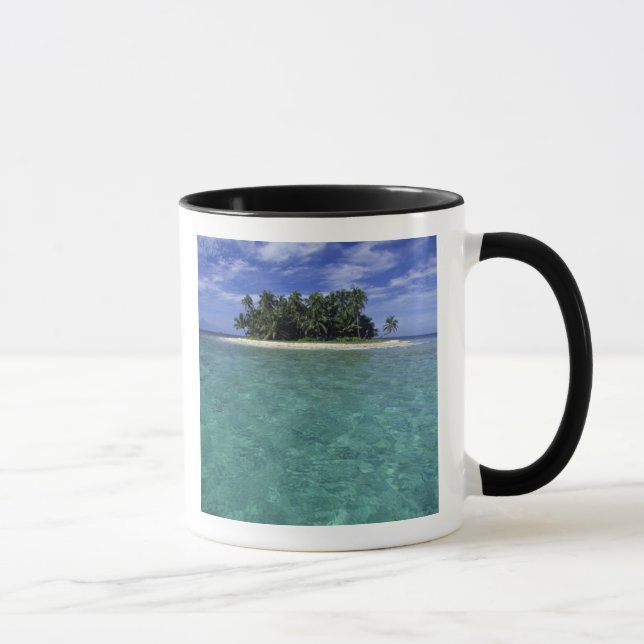 Caneca Belize, Recife de Coral, Ilha ou cayo sem nome. (Direita)