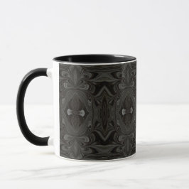 Caneca Belladonna Abstract Black and Gray Fluid Art