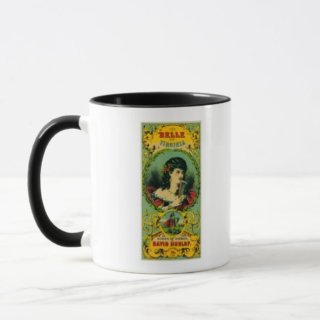 Caneca Belle of Virginia Cigarro Label Petersburg, VA (Esquerda)