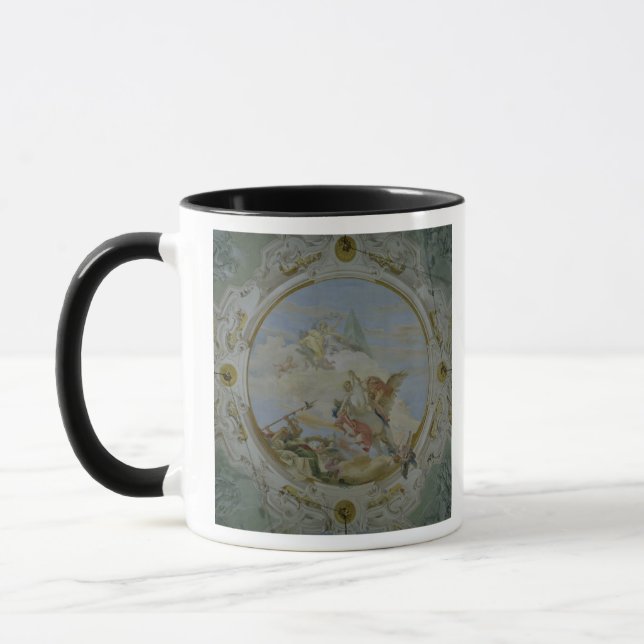 Caneca Bellerophon que monta Pegasus, c.1746-47 (fresco) (Esquerda)