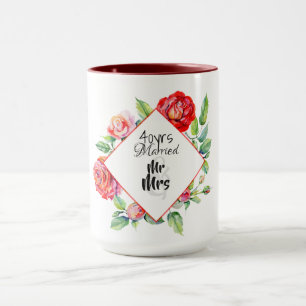 Caneca Belo 40º Aniversário de Casamento Rube Rosas Verme