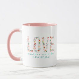Caneca Belo Amor Floral Outra palavra para a vovó