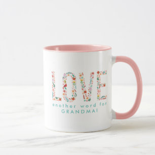 Caneca Belo Amor Floral Outra palavra para a vovó
