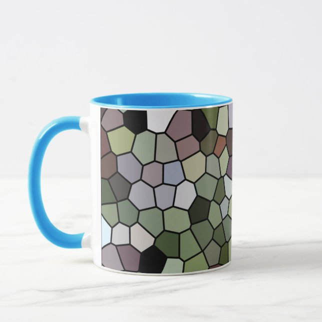 Caneca Belo Azulejo de Mosaico, Impresso Coffee Mug (Esquerda)