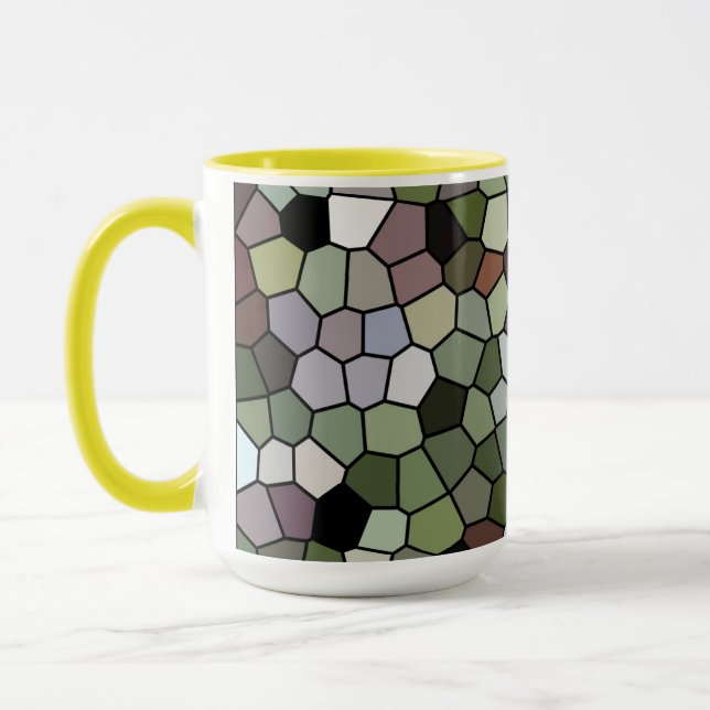Caneca Belo Azulejo de Mosaico, Impresso Coffee Mug (Esquerda)