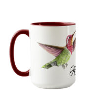 Belo beija-flores no voo