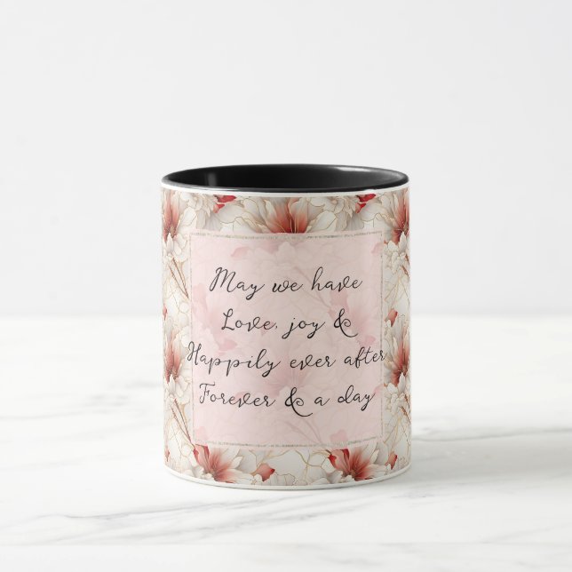 Caneca Belo Casamento Romântico Vermelho (Centro)