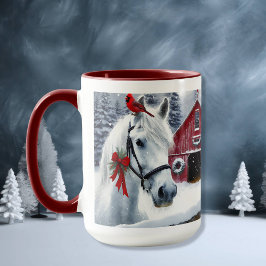 Caneca Belo Cavalo de Férias com Cardeal