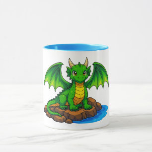 Caneca Belo dragão verde